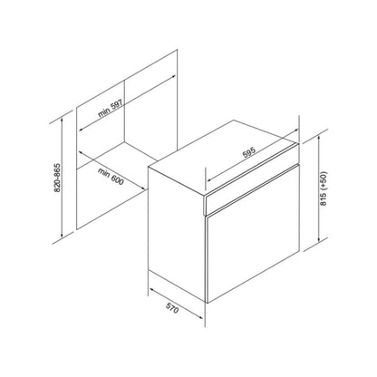 SILVERLINE D11043X02 Lavastoviglie Integrata Totale 14 Coperti 8 Programmi cm. 60 x 82