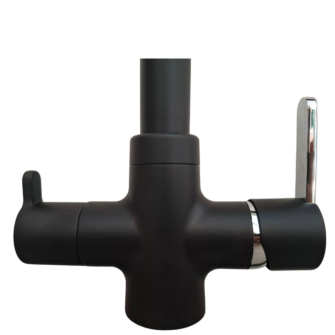 PAINI TAVIR 92NS6433VE8B90DAPA Miscelatore 3 Vie Canna Girevole 360° Doppio Erogatore Nero Opaco