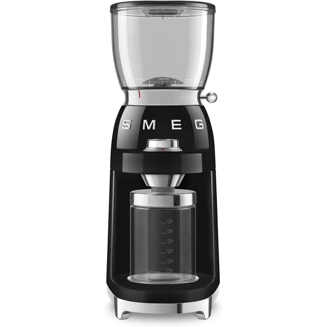 SMEG CGF01BLEU Macinacaffè Elettrico 30 Livelli di Macinatura Antistatico Nero