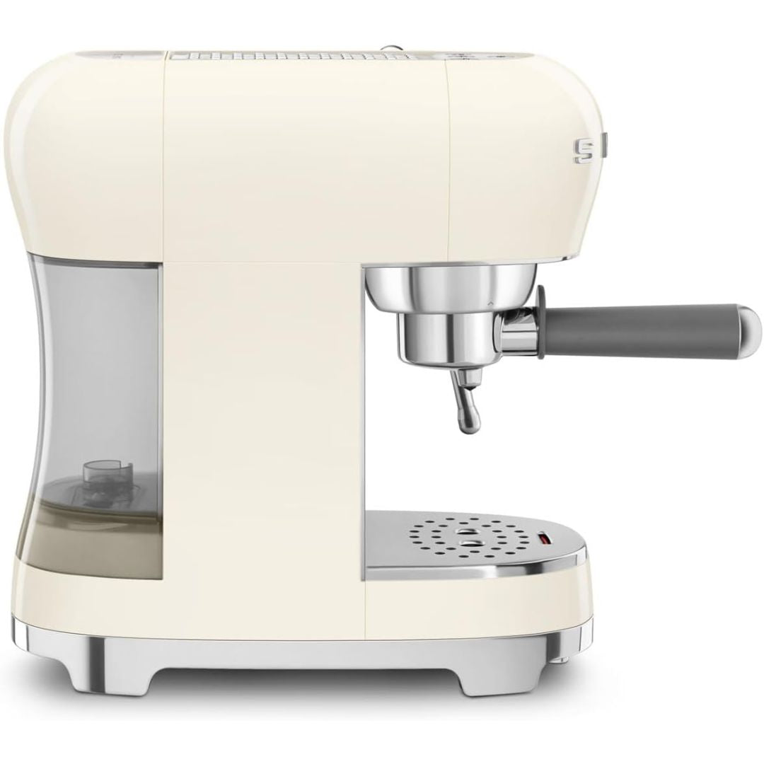 SMEG ECF02CREU Macchina Da Caffè Espresso Manuale 50's Style 1350W Panna