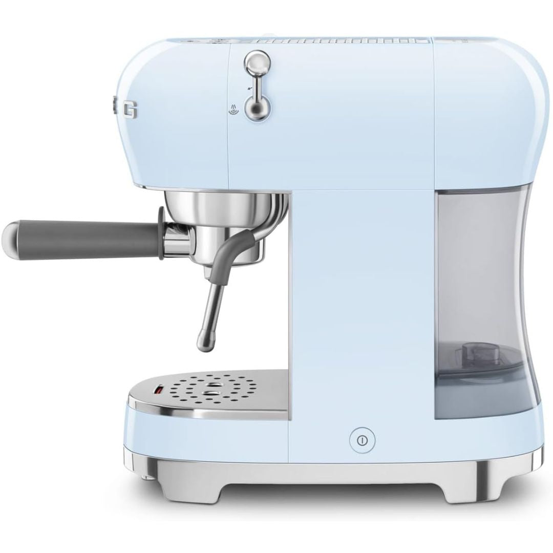SMEG ECF02PBEU Macchina Caffè Espresso Manuale Thermoblock 4 Funzioni 1L Azzurro