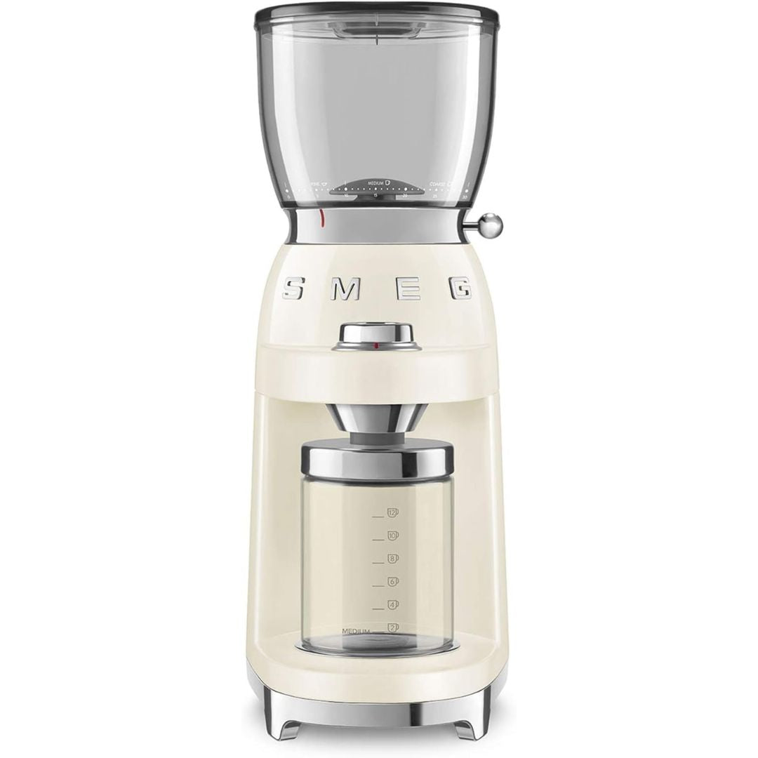 SMEG CGF01CREU Macinacaffè Elettrico 30 Livelli Macinatura Antistatico 150W Crema