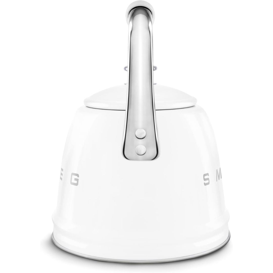 SMEG WKF01WH Bollitore a Fischio Bianco Estetica 50’s Style Manico ergonomico