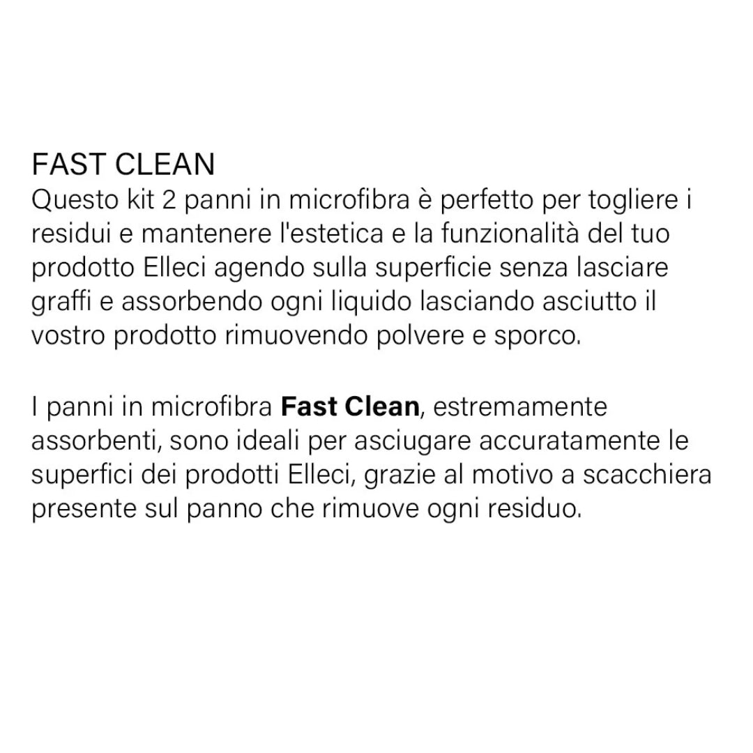 ELLECI DKP01001 Kit 2 Panni in Microfibra Antigraffio Ultra assorbenti