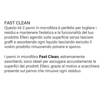 ELLECI DKP01001 Kit 2 Panni in Microfibra Antigraffio Ultra assorbenti
