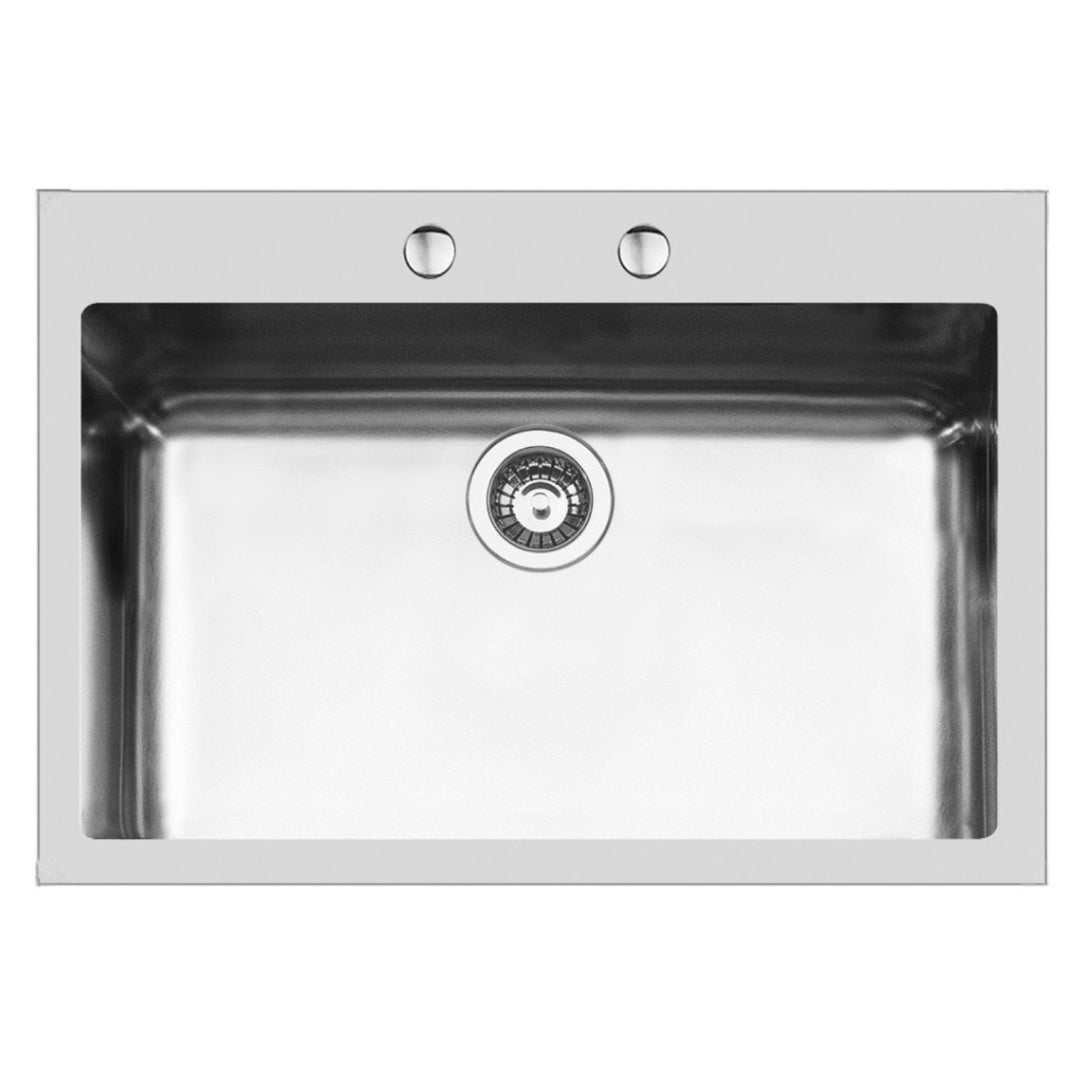 Foster Ke Q4 2278050 Lavello 1 Vasca Incasso Sopratop Acciaio Inox Spazzolato cm. 77 x 52