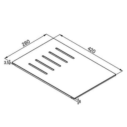ELLECI ATH040BK Element 420 Tagliere Cucina Multifunzione HPL Nero cm. 42 x 28