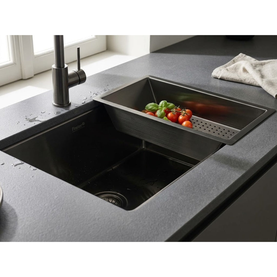 Foster 8151006 Vaschetta per Lavello Forata Gun Metal cm. 22 x 38