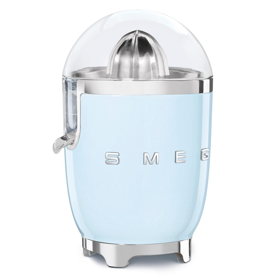 SMEG CJF11PBEU Spremiagrumi Elettrico Azzurro 70W Antigoccia Inox 50’s Style
