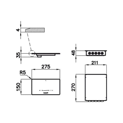 FOSTER 7367030 Modular Quadra Piano Cottura Induzione 3 Zone Cottura Vetroceramica cm. 28 x 15
