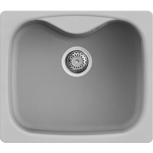 Elleci Fox 200 LMF20079 Lavello Incasso Cucina 1 Vasca Aluminium Metaltek cm. 58 x 50