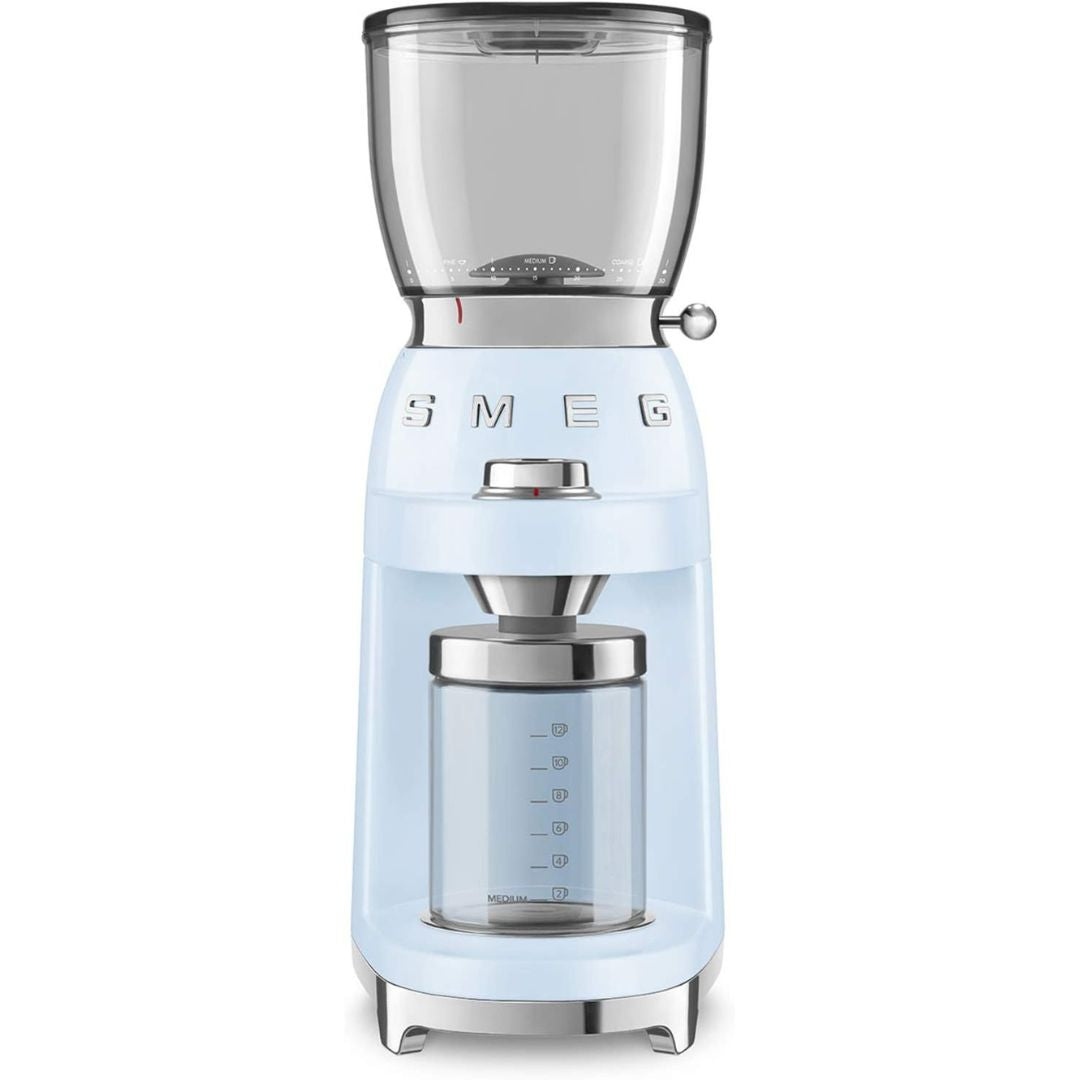 SMEG CGF01PBEU Macinacaffè 6 Funzioni Macinatura Regolabile Azzurro 150 W