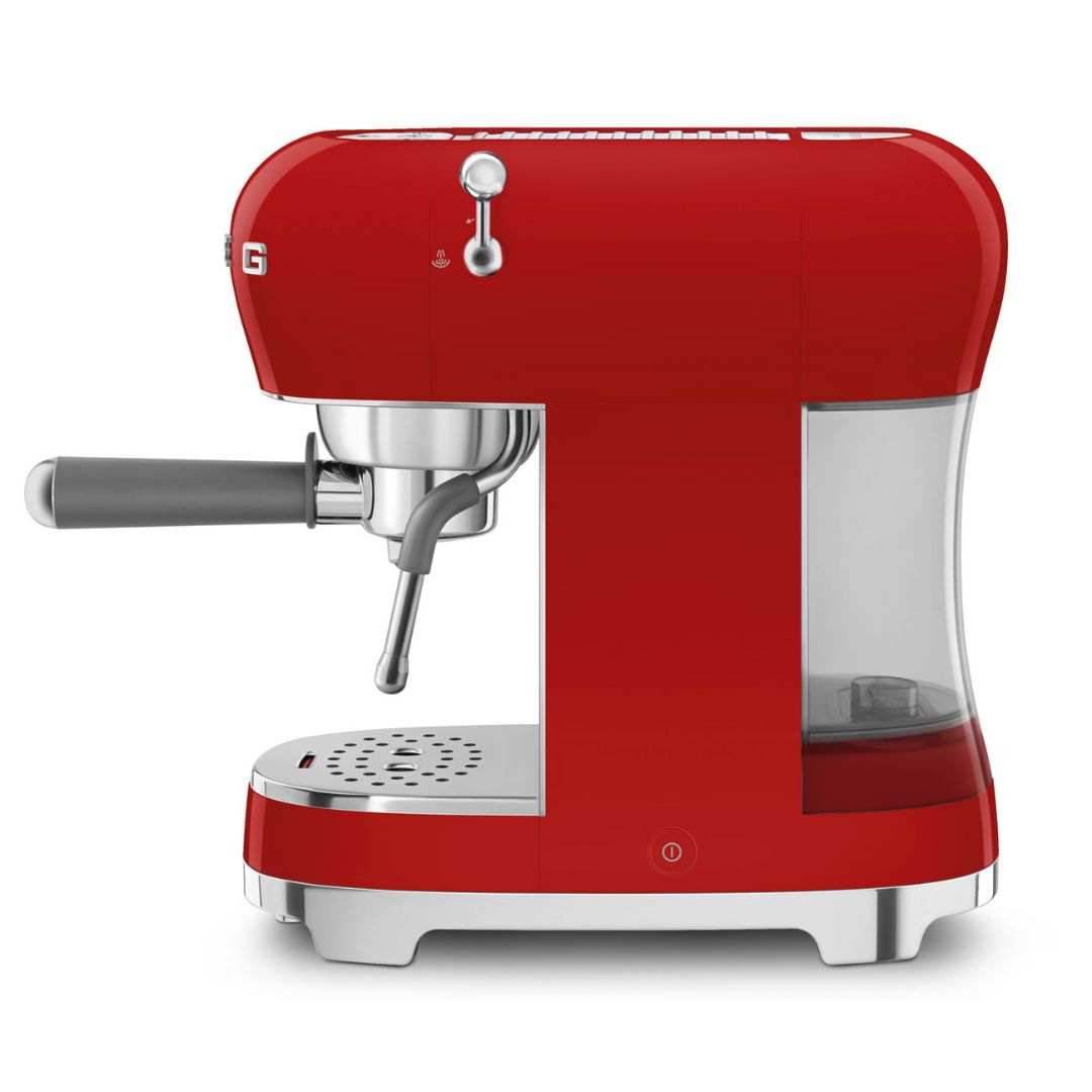 SMEG ECF02RDEU Macchina Caffe Espresso 1350W 50's Style Rosso 10 Tazze