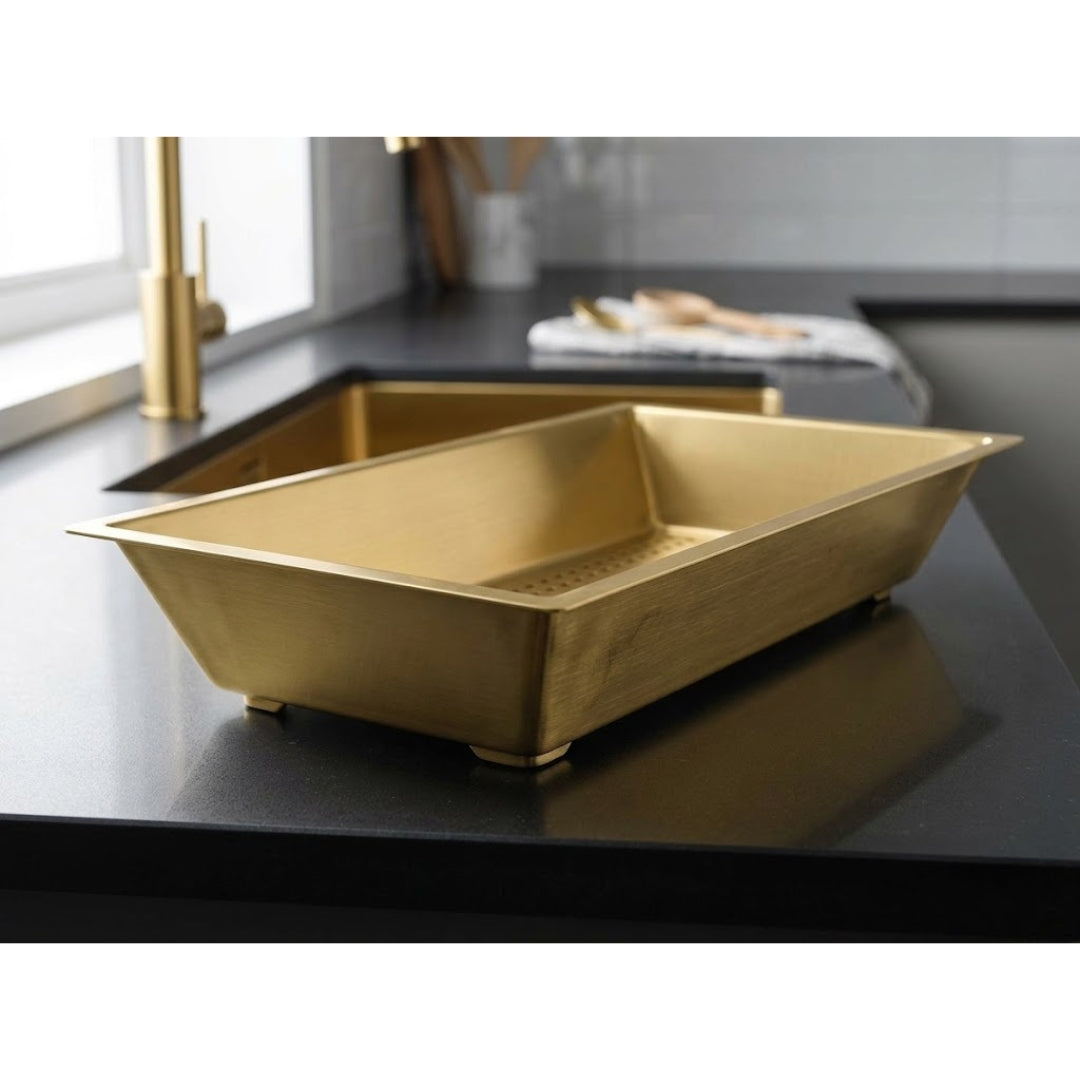 Foster 8151009 Vaschetta Forata inox PVD Gold cm. 21,5 x 38
