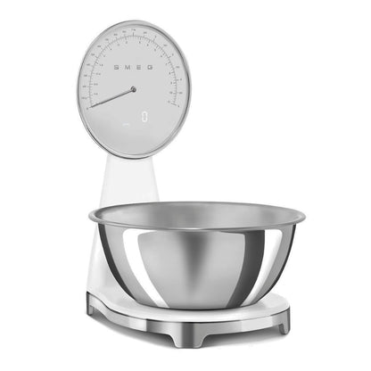 SMEG KSF01WHWW Bilancia Cucina Digitale Analogica Ciotola Inox Bianca 5 Kg