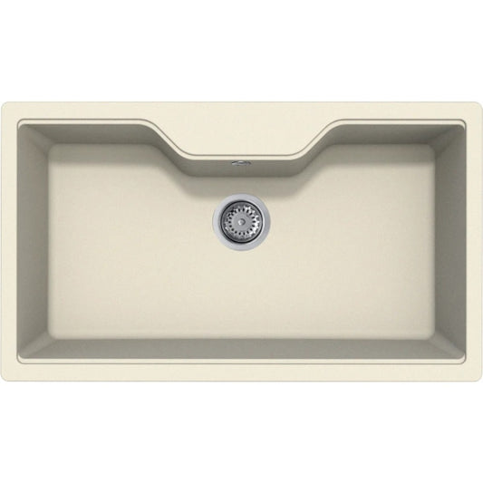 Elleci Fox 360 LGF36062 Lavello 1 Vasca Sopratop Granitek Bianco Antico cm. 86 x 50