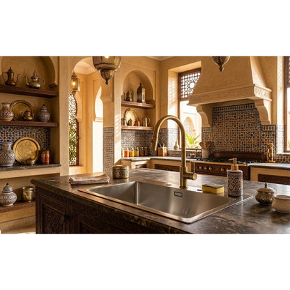 Foster S4001 3367050 Lavello 1 Vasca Incasso Sopratop/Filotop Acciaio Inox Spazzolato cm. 86 x 52