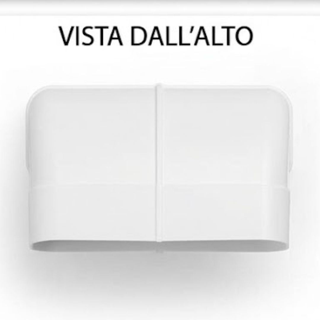 FOSTER 9700535 Connettore Angolo 90° Rettangolare Bianco per Cappe Verticale