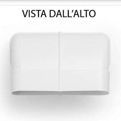FOSTER 9700535 Connettore Angolo 90° Rettangolare Bianco per Cappe Verticale