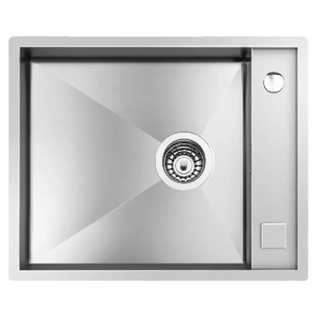 Foster Quadra 1235050 Lavello Incasso Filotop 1 Vasca Acciaio Inox Spazzolato cm. 54 x 44