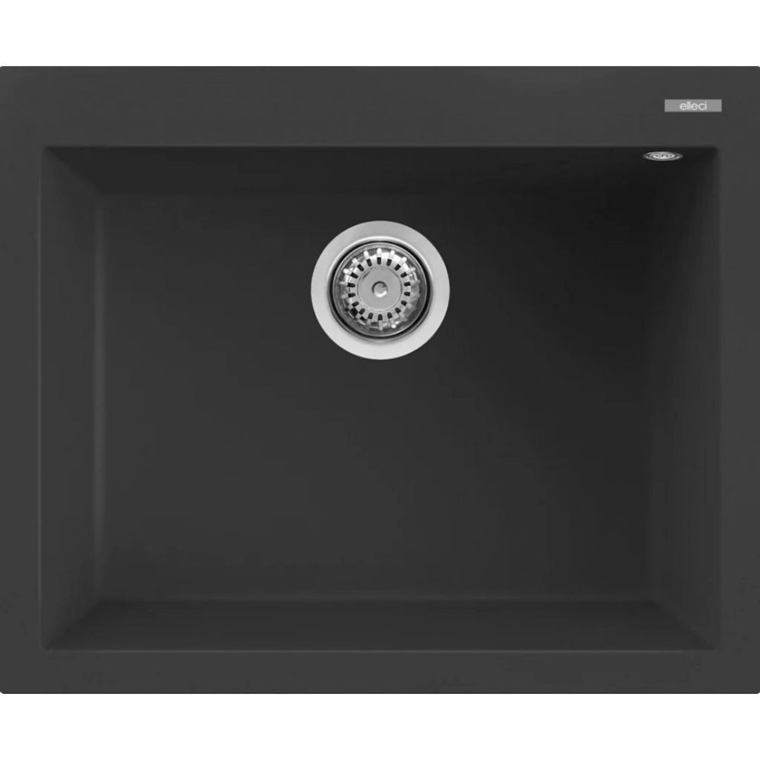 ELLECI QUADRA 110 LGQ11059 Lavello da Incasso 1 Vasca Granitek® Classic Antracite cm. 61 x 50