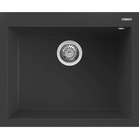 ELLECI QUADRA 110 LGQ11059 Lavello da Incasso 1 Vasca Granitek® Classic Antracite cm. 61 x 50