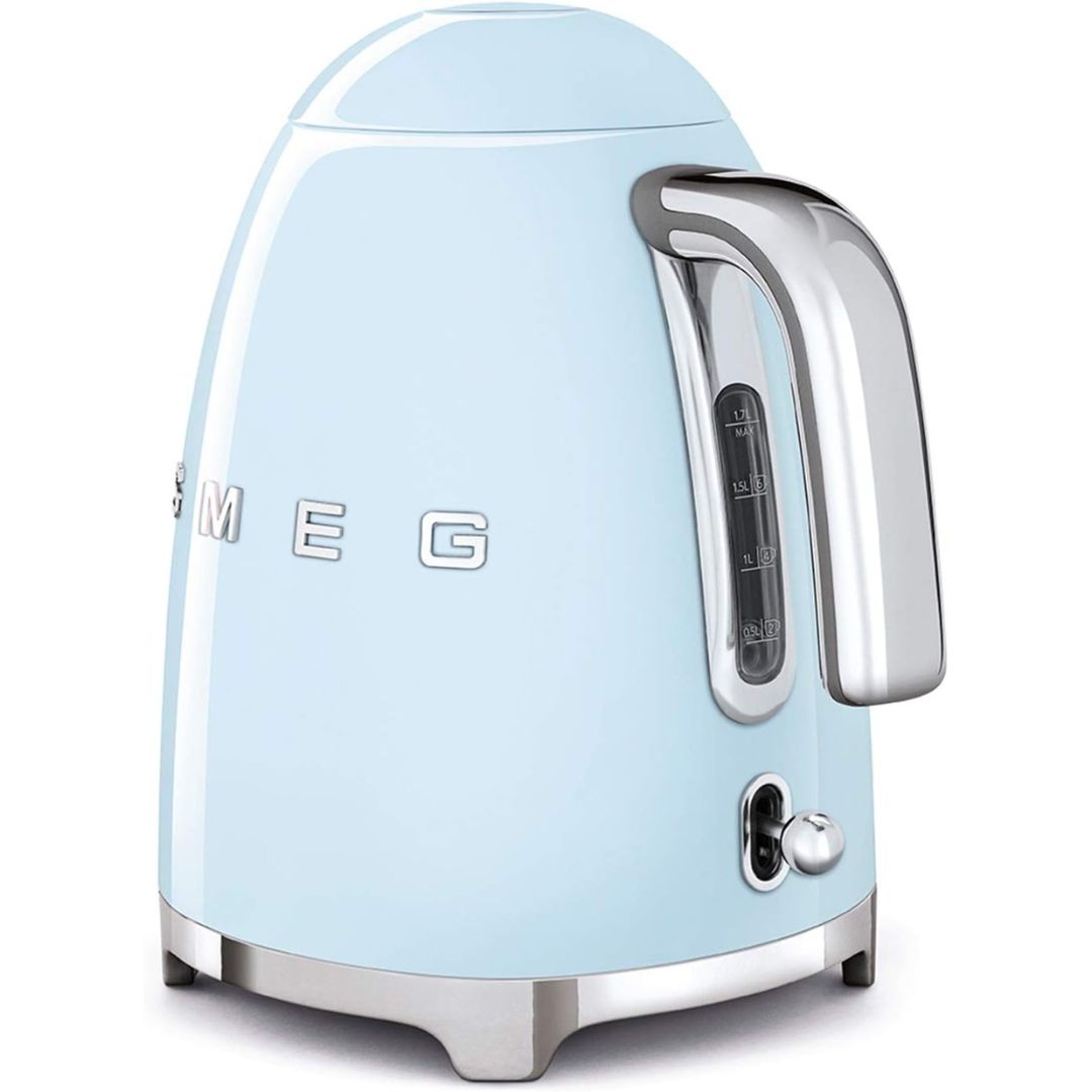 SMEG KLF03PBEU Bollitore Elettrico Azzurro Estetica 50’s Style Capacità 1,7 L