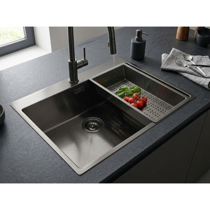 Foster 8151006 Vaschetta per Lavello Forata Gun Metal cm. 22 x 38