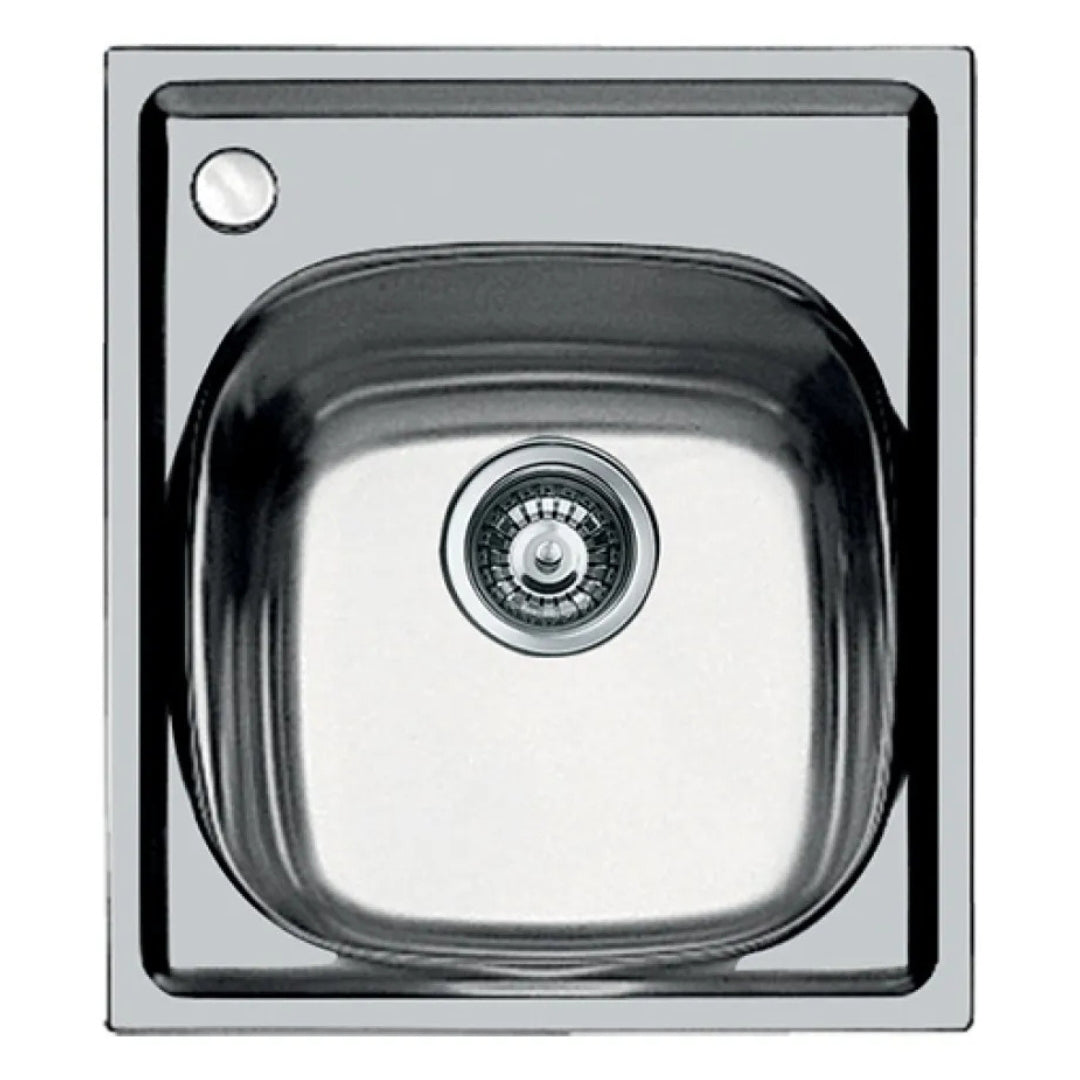 Foster 1144002 S1000 Lavello Incasso Inox Spazzolato Miscelatore Sinistro cm 44x50