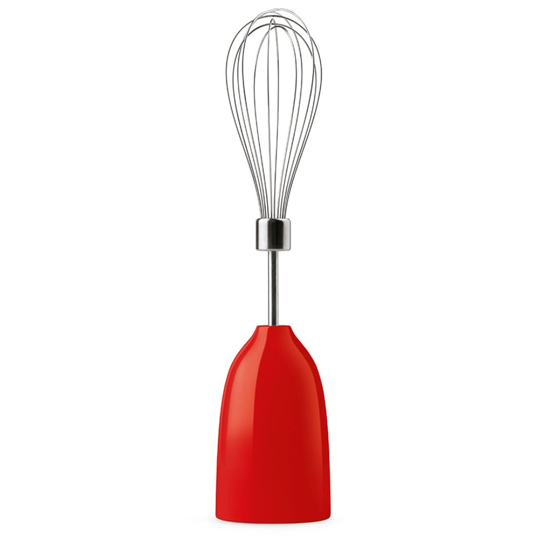 SMEG HBF03RDEU Frullatore a Immersione con Frusta e Tritatutto Rosso 700W