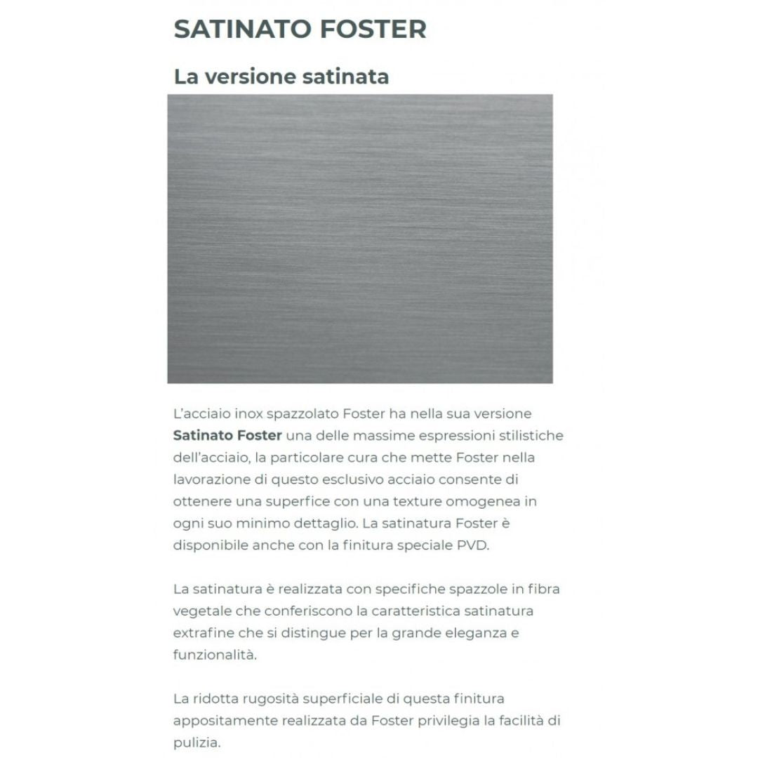 FOSTER MARINE TUBE 8477100 Miscelatore Monocomando Cucina in Acciaio Inox AISI 316 Satinato con Canna Girevole e Doccia Snodabile