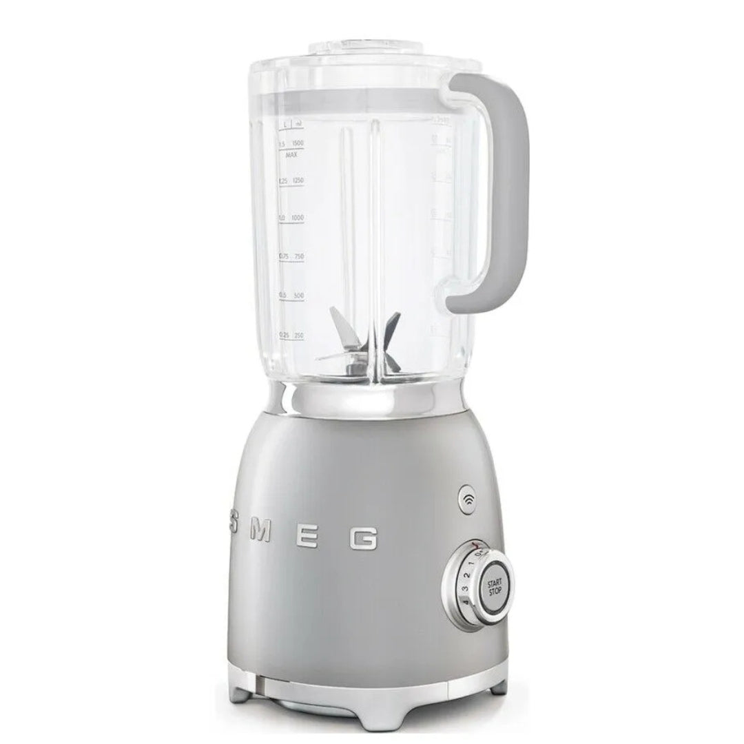 SMEG BLF01SVEU Frullatore da Tavolo 50’s Style Silver 800W 1,5 Lt. 4 Velocità