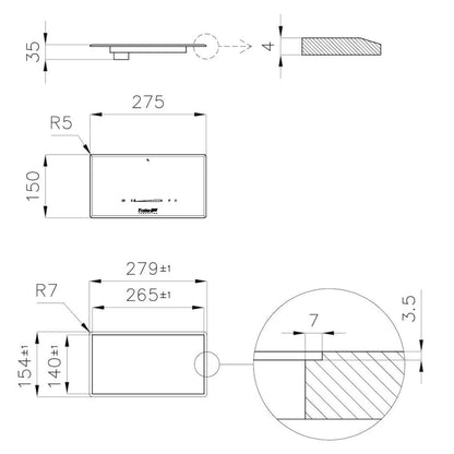 FOSTER 7367030 Modular Quadra Piano Cottura Induzione 3 Zone Cottura Vetroceramica cm. 28 x 15