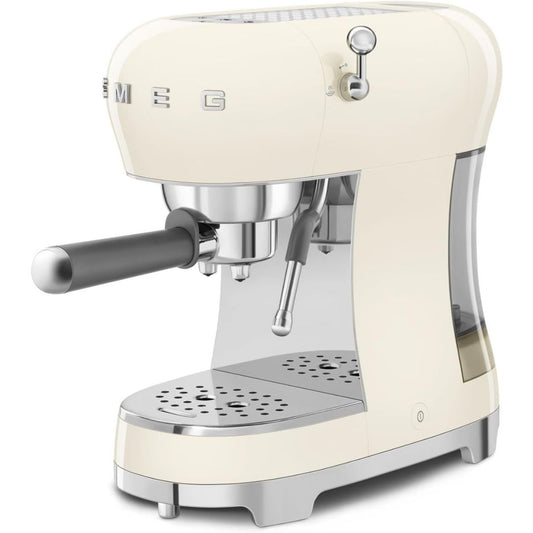 SMEG ECF02CREU Macchina Da Caffè Espresso Manuale 50's Style 1350W Panna