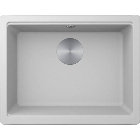 Elleci Time LG210568BSO Lavello Incasso Sottotop 1 Vasca Bianco Titano mm. 550 x 435