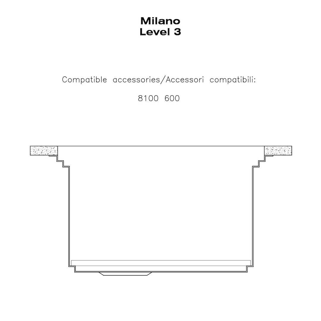 Foster 1025050 Milano Lavello Cucina 1 Vasca Incasso Sottotop Acciaio Inox Spazzolato mm. 846 x 560