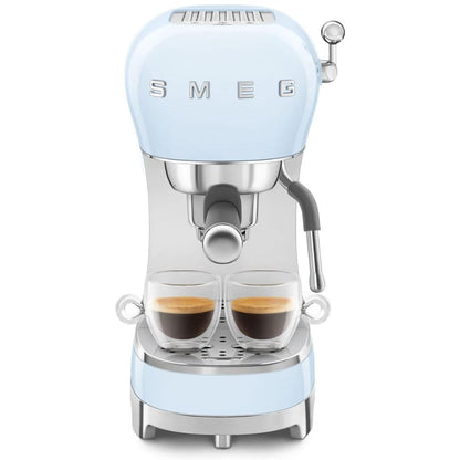 SMEG ECF02PBEU Macchina Caffè Espresso Manuale Thermoblock 4 Funzioni 1L Azzurro