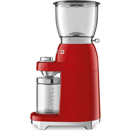 SMEG CGF01RDEU Macinacaffè Sistema Antistatico Macinatura Regolabile 150W Rosso