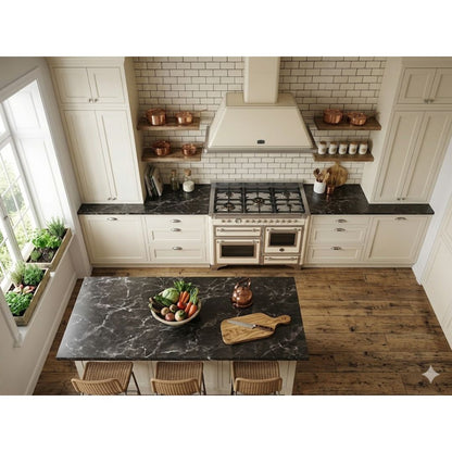 F.LLI BERTAZZONI HERITAGE HER106L3EAVT2 Cucina Avorio 6 Fuochi Gas con Triplo Forno Elettrico Multifunzione e Air Fryer cm. 100 x 60