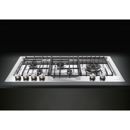 FOSTER FL 7206032 Piano Cottura Gas Semifilo 5 Fuochi Acciaio Inox Satinato Griglie in Ghisa cm. 87 x 51