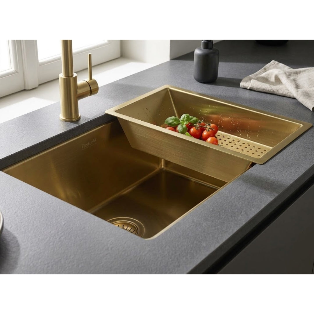 Foster 8151009 Vaschetta Forata inox PVD Gold cm. 21,5 x 38