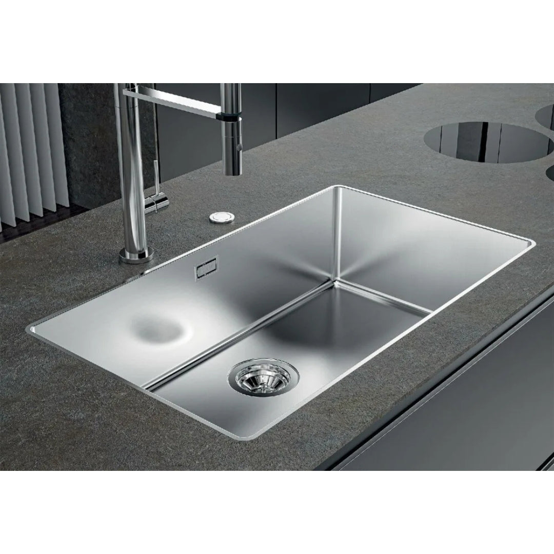 Foster Phantom 4371001 Lavello 1 Vasca Incasso Filotop Acciaio Inox Spazzolato cm. 72 x 41