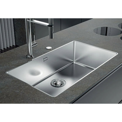 Foster Phantom 4371001 Lavello 1 Vasca Incasso Filotop Acciaio Inox Spazzolato cm. 72 x 41