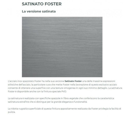 FOSTER 7038052 Piano Cottura da Incasso a Gas Angolare  5 Fuochi Acciaio Inox Satinato Griglie in Ghisa cm. 83 x 83