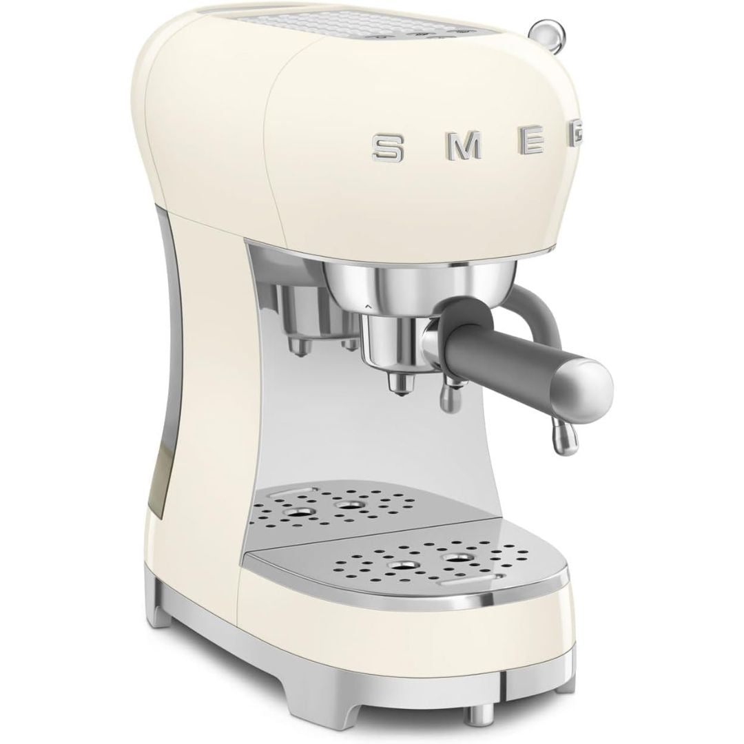 SMEG ECF02CREU Macchina Da Caffè Espresso Manuale 50's Style 1350W Panna