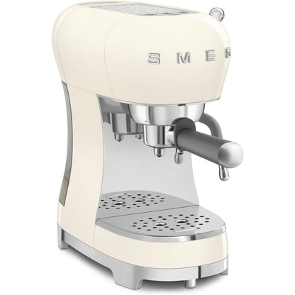 SMEG ECF02CREU Macchina Da Caffè Espresso Manuale 50's Style 1350W Panna