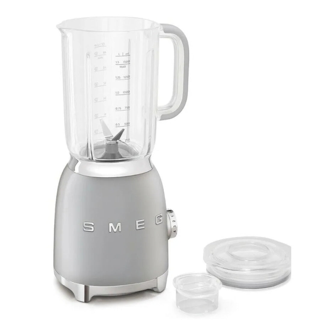 SMEG BLF01SVEU Frullatore da Tavolo 50’s Style Silver 800W 1,5 Lt. 4 Velocità