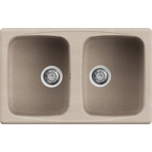 ELLECI MASTER 350 LGM35051 Lavello 2 Vasche Reversibile Sopratop Granitek Avena 51 cm. 79 x 50
