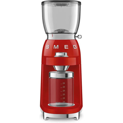 SMEG CGF01RDEU Macinacaffè Sistema Antistatico Macinatura Regolabile 150W Rosso