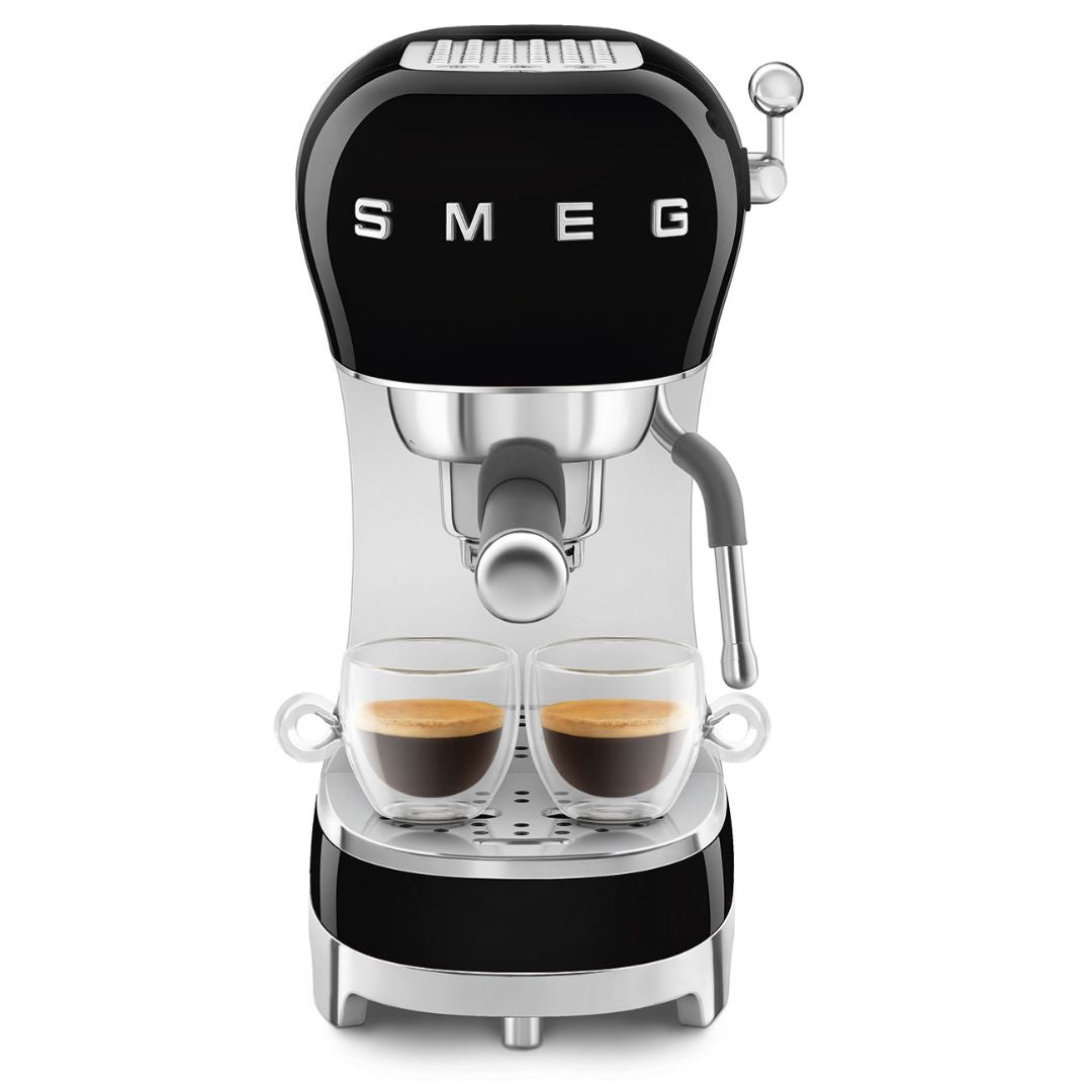 SMEG ECF02BLEU Macchina Da Caffè Espresso Manuale 50's Style 1350W Nero